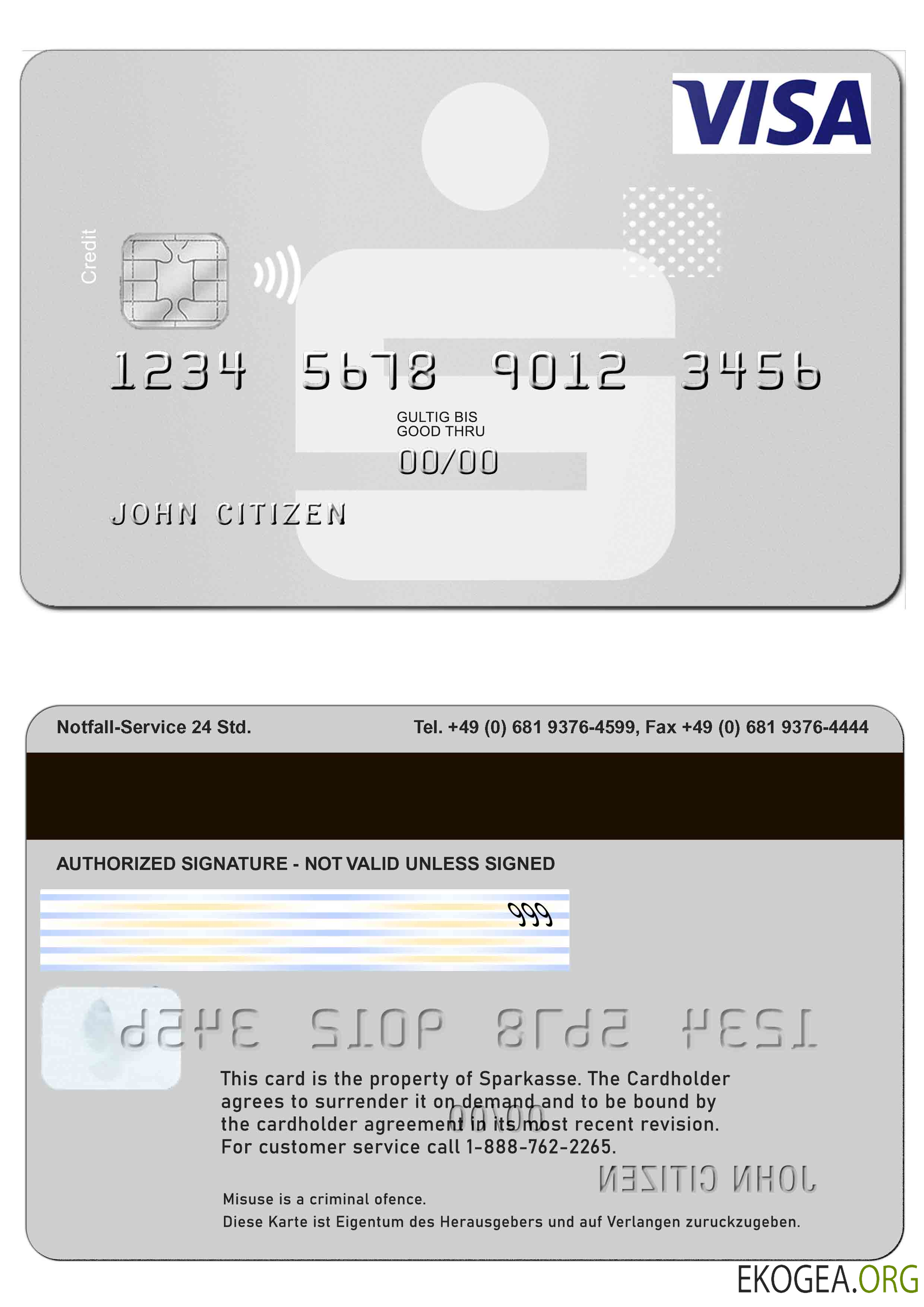 Carte visa Allemagne Sparkasse